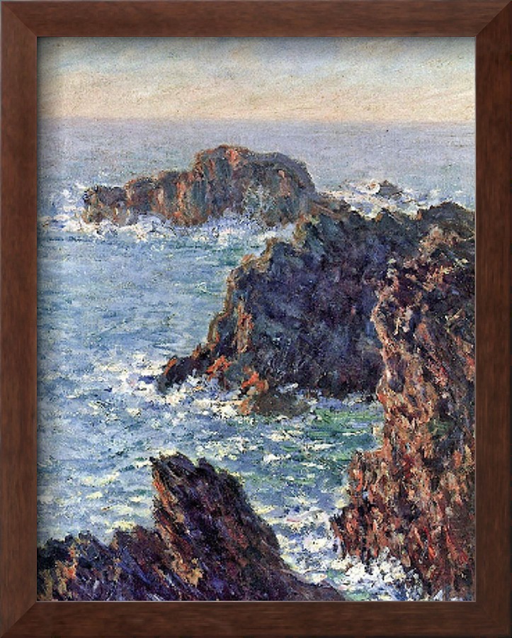 Rock Points At Belle Ile, C.1886-Claude Monet Painting [M130401P00106 ...