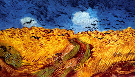 wheatfield with crows painting